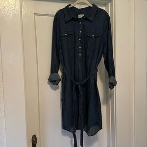 casual jean knee length dress XXL